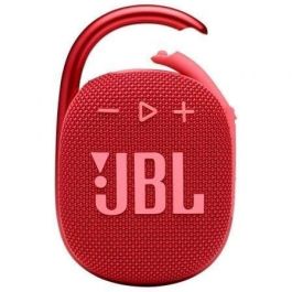 JBL JBLCLIP4RED Altavoz Bluetooth Portátil Clip 4 con Mosquetón, Resistente al Agua y Polvo, 10h Batería, 5W, Rojo