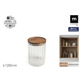 Inde Tarro Boro.Ottico T/Acacia Red.1250 La Mediterran - Tarro de vidrio, 1250 ml (1.25L), 11.2 x 11.2 x 16 cm (12 Unidades) Precio: 55.3212. SKU: B1EXTGKEMG