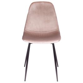 Home Deco Factory Silla Giulia Terciopelo Rosa - Colección Lounge