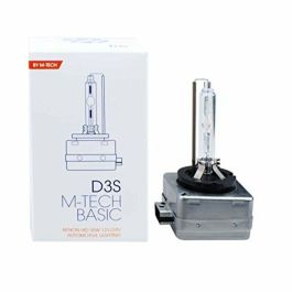 M-Tech MTECZHCD3S43 Bombilla Lámpara Xenón D3S 4300K 35W Faros Lenticulares OEM, Cristal Cuarzo UV, Base PK32d-5, Aprobación ECE