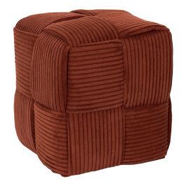 Home Deco Factory Puf Trenzado Scott Terracota Cocooning