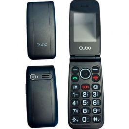 Qubo NEONW-BK NEONWBK 4G Teléfono Móvil 4G Negro para Personas Mayores con Botón SOS y Pantalla Plegable