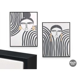 Cuadro Lienzo Marco Negro Mujer Raya Surtidos Giftdecor 40X50CM (4 Unidades) Precio: 44.5900004. SKU: B1CC3T2RXJ