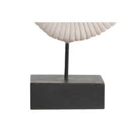 DKD Home Decor Hangzhou design 26b Decoración Mediterráneo Blanco 6.5 x 25 x 16 cm (2 Unidades) Cemento Metal Caracola