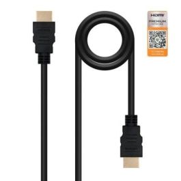 Nanocable 10.15.3601 Cable HDMI 2.0 Macho-Macho Premium Certificado 4K@60Hz 18Gbps HDR Oro 24K 1m Negro Precio: 6.89000015. SKU: S0211863