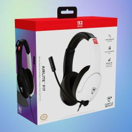 Turtle Beach TBS-8003-05 Auriculares con Cable para Juegos Airlite Fit, Licencia Oficial Nintendo Switch, Blanco y Negro