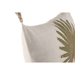 DKD Home Decor Cojín Boho de Algodón Yute Natural Verde 50 x 30 cm con Cremallera (2 Unidades)