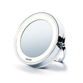 Beurer BS-59 Espejo Cosmético con Luz LED Doble Cara y 5 Aumentos para Mesa o Pared