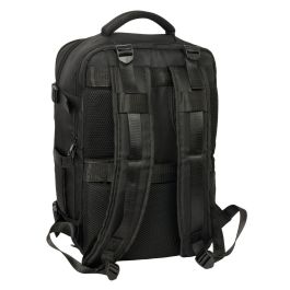 F.C. Barcelona Safta Mochila de Viaje Cabina Deportiva para Portátil 15,6'' Negra 29x44x19 cm Licencia Oficial