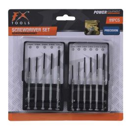 Fx Tools Set de 11 destornilladores de precisión con puntas plana y estrella