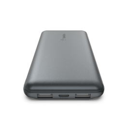 Belkin BPB011BTGY Power Bank 10000 mAh con 2 USB-A y 1 USB-C, Gris