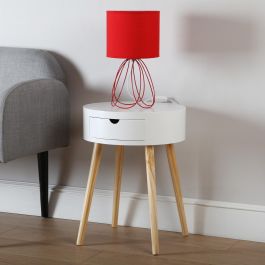 Lampara De Mesa Mila Roja Versa 20X36CM (2 Unidades) Lampara De Mesa Mila Roja Versa 20X36CM (2 Unidades)