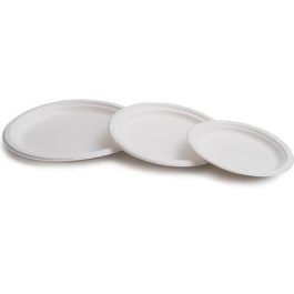 Plato Caña De Azúcar 22,5 cm Biodegradable Blanco Pack 50 Precio: 6.50000021. SKU: B1H3XC89HZ