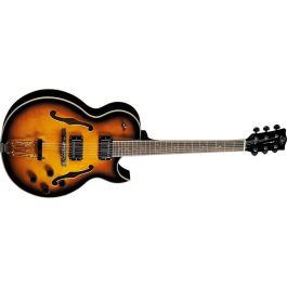 EKO Guitarra Eléctrica Hollowbody Jazz Single Cut Sunburst Humbucker - Cuerpo Paulownia - 6 Cuerdas - 22 Trastes