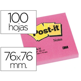 Post-it Bloc de notas adhesivas quita y pon fucsia neón con 100 hojas 76x76 mm Precio: 11.58999952. SKU: B14V7CSYME