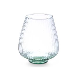 Jarrón de Vidrio Reciclado Rayado 25 cm - Giftdecor (3 Unidades) Jarrón de Vidrio Reciclado Rayado 25 cm - Giftdecor (3 Unidades)