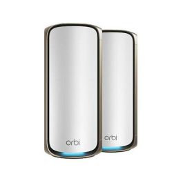 NETGEAR Orbi 970 Series Quad-Band WiFi 7 Mesh System (2-Pack) Blanco, 27 Gbps, Satélite de Malla, 12 Antenas Internas, WPA3 Precio: 2424.6101. SKU: B1KBA6772X