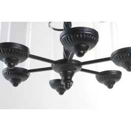 DKD Home Decor Portavela Vintage Negro Metal Cristal 53 x 52 x 53 cm