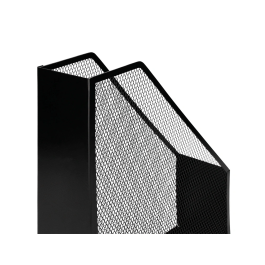 Q-connect Revistero Metálico Rejilla Negro 79x289x250 mm