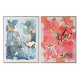 Lienzo Home ESPRIT Azul Rosa Poliestireno Lienzo Abstracto Moderno 94 x 4 x 123,5 cm (2 Unidades) Precio: 283.89000035. SKU: B17RV7LJNW