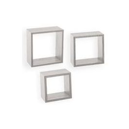 Inde Set de 3 Estantes Flotantes Moblekit de Roble - 30 cm, 27 cm y 24 cm de Ancho (4 Unidades)