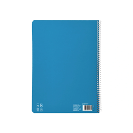 Liderpapel Cuaderno Espiral A4 Pautaguía Tapa Blanda 80 Hojas 75gr Cuadro Pautado 3mm Azul
