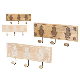 Percha Triple Bolas Hamsa - Madera, Surtidos Colores, 38x16x5 cm - Giftdecor (6 Unidades) Precio: 33.94999971. SKU: B188A4F8DH