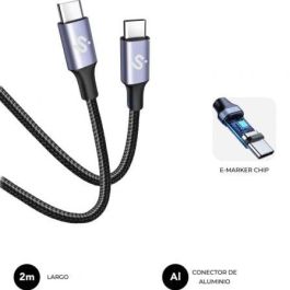 Cable USB-C a USB-C Subblim SUBCAB-C10002 2 m Negro Cable USB-C a USB-C Subblim SUBCAB-C10002 2 m Negro