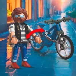 Playmobil City Action 72076 - Robo de Bicicleta, Juguete de Construcción con Figura de Policía y Criminal, +4 Años
