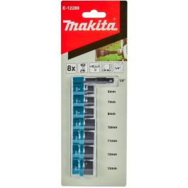 Makita E-12289 Set de vasos de impacto 1/4" de 8 piezas