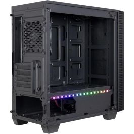 Inter-Tech X-608 Infinity Micro Torre PC Vidrio Templado Micro ATX ITX con Ventana e Iluminación RGB Gaming