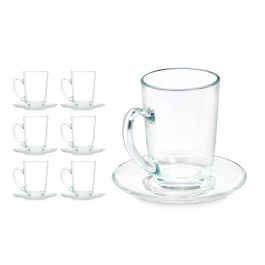 Taza Vidrio Cafe Con Leche 200Ml Con Plato Vivalto 10CM (24 Unidades) Taza Vidrio Cafe Con Leche 200Ml Con Plato Vivalto 10CM (24 Unidades)