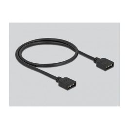 DELOCK Hub RGB para LEDs ARGB, 10 Puertos, Cable de 0.5 m, Negro, Plástico