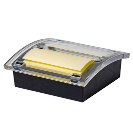 Q-connect Dispensador Bloc Notas Adhesivas Quita y Pon Zigzag KF02161 Negro con 1 Bloc 76x76 mm