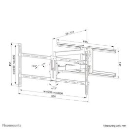 Neomounts Wl40-550Bl18 Full Motion Wall Mount For 43-75" Screens - Black Neomounts Wl40-550Bl18 Full Motion Wall Mount For 43-75" Screens - Black