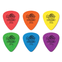 Dunlop Pack Variedad Tortex Púas Guitarra - 12 Unidades con 6 Grosores (0.50mm a 1.14mm)