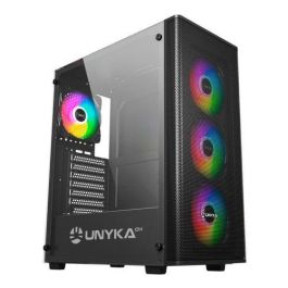 UNYKA UK511303 Caja Semitorre ATX Gaming MIR 100 Negra ARGB con Ventana de Cristal Templado y USB 3.0 Precio: 43.49999973. SKU: B1BN7T6PSP