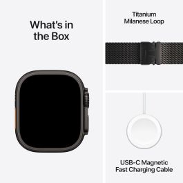 Apple Watch Ultra 3 Cellular Titanium 49mm Schwarz con Correa Milanaise