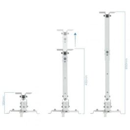 TooQ PJ2012T-W Soporte de Techo para Proyector, Inclinable y Nivelable, Carga Máx. 20kg, Blanco TooQ PJ2012T-W Soporte de Techo para Proyector, Inclinable y Nivelable, Carga Máx. 20kg, Blanco