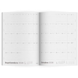 Additio Agenda Planificador Mes Vista 16 Meses 19,5x28,5 cm Colores Surtidos