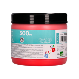 Liderpapel Pintura Dedos 500 ml Rojo Tarrina
