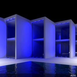 Foco Proyector LED 50W 4250Lm IP65 Azul Brico para Exterior e Interior, Equivalente 250W, Vida Útil 30.000H, BQFS29050B