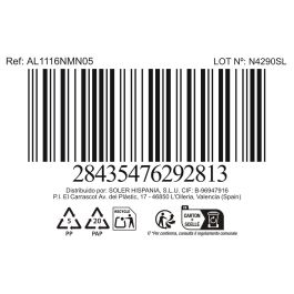 Inde Set de 3 Platos Hondos Ischia Red.Opal, Negro, 20.3 cm de Diámetro x 4 cm de Altura, Porcelana (4 Cajas)