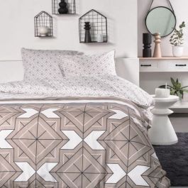 Juego de cama doble -TODAY - 240x200 cm - 100% Algodón - Beige, Blanco y Negro Precio: 36.49999969. SKU: B1FDF45LYY