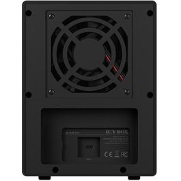 ICY BOX IB-3740-C31 Carcasa de disco duro/SSD externa 2.5/3.5" SATA, 4 bahías, USB 3.2 Gen 2 Tipo C 10 Gbit/s, 10TB máx, Negro