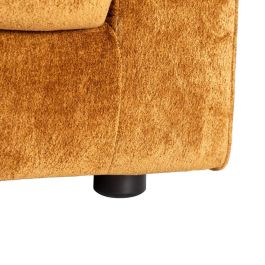 Sofá 2 Plazas Ocre Tejido-Madera 165 X 96 X 86 cm