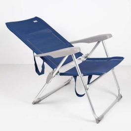 Silla playa plegable aluminio 6 pisiciones 47x60x94 cm con asa. Silla playa plegable aluminio 6 pisiciones 47x60x94 cm con asa.