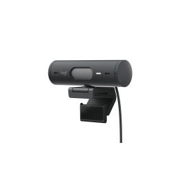 Logitech Brio 505 Webcam Full HD 1080p/4MP, Enfoque Automático, 90°, Micrófono Estéreo, USB-C, Grafito - Para Zoom, Teams, Meet