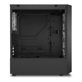 SHARKOON Midi Tower TK4 RGB Negro con Iluminación RGB para PC Gaming ATX, mATX, Mini-ITX y Ventana Lateral