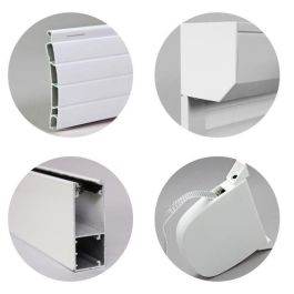 France Combi FRANCIA-COMBI Persiana Enrollable Manual de PVC con Correa y Listones Doble Pared 120x155 cm